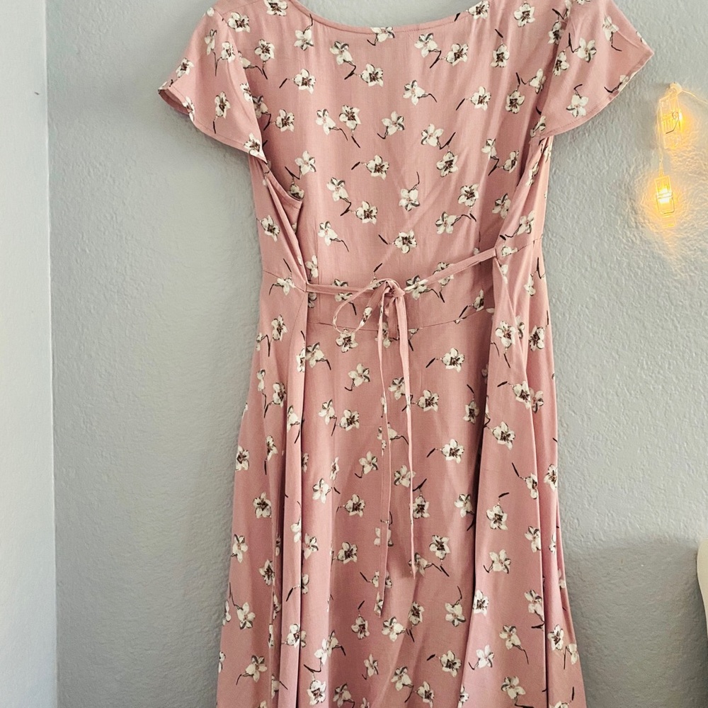 pink floral dress